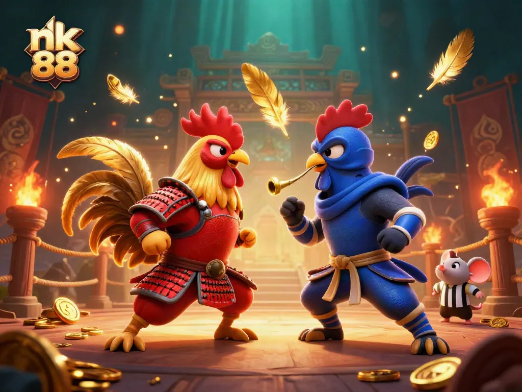 Engage in thrilling rooster combat at nk 88 featuring armored warriors in a dynamic betting arena.