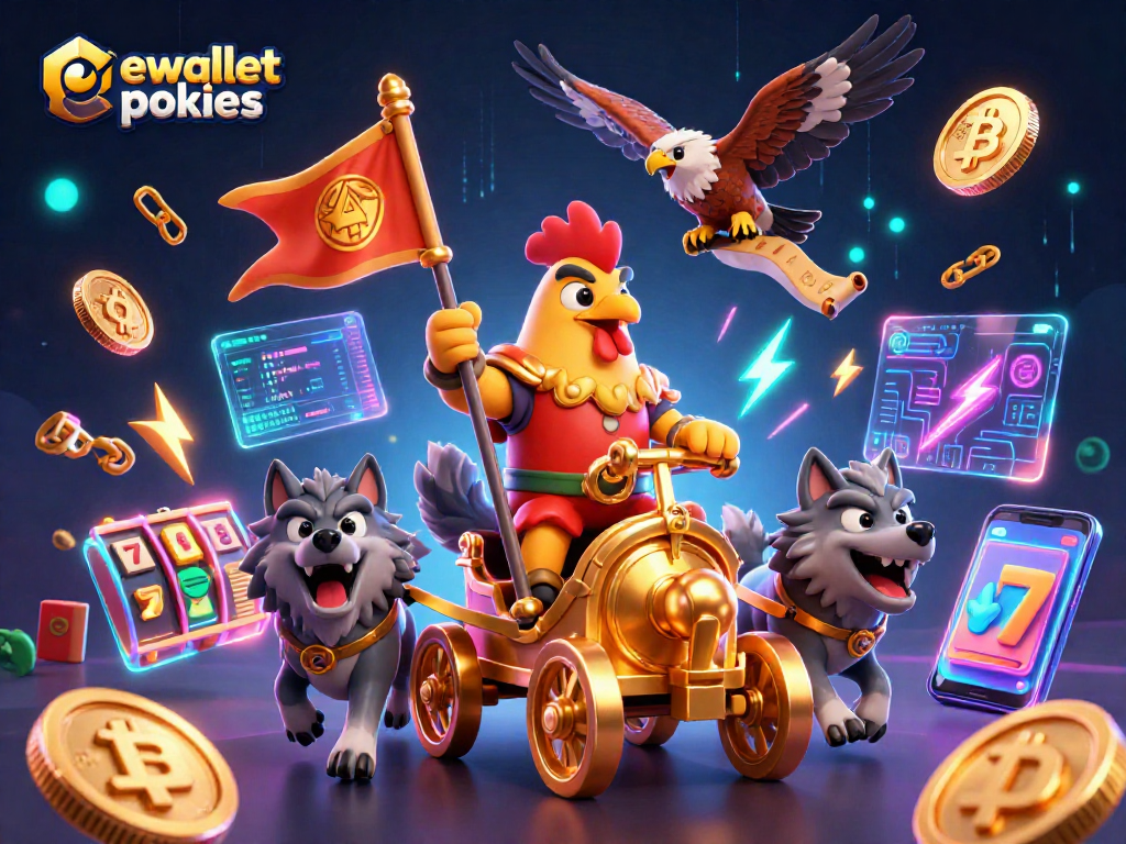 Play ewallet pokies like never before with our vibrant and dynamic 3D casino illustration!