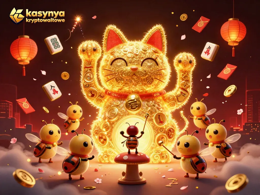 Experience kasyna kryptowalutowe with vibrant casino elements and enchanting characters in a dynamic scene.
