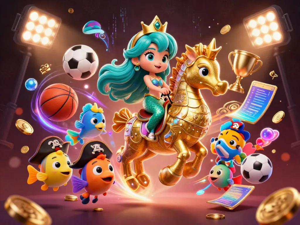 Experience thrilling gaming adventures with e39's vibrant 3D mermaid princess and dynamic casino elements.