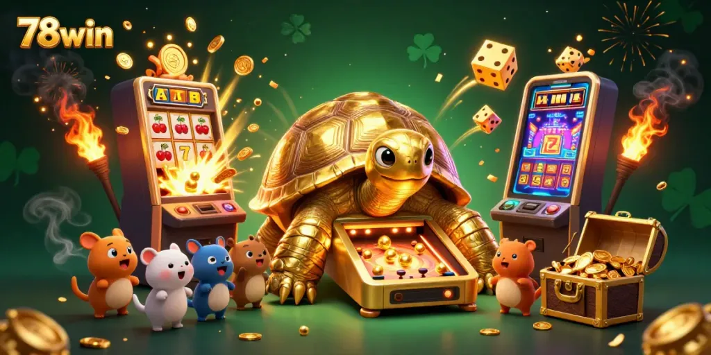 Experience thrilling wins at 78win's slot machine with jackpot exhilaration and vibrant game elements.