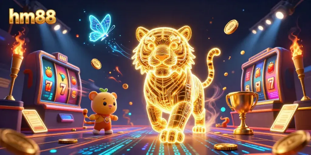 Experience the excitement of hm88 with vibrant elements and dynamic casino visuals.