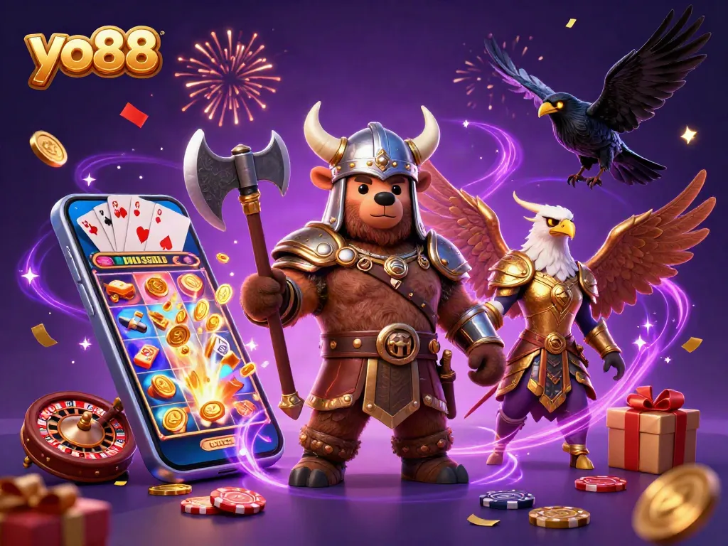 Spin the reels on the yo88 platform with thrilling games and vibrant golden coins bursting forth