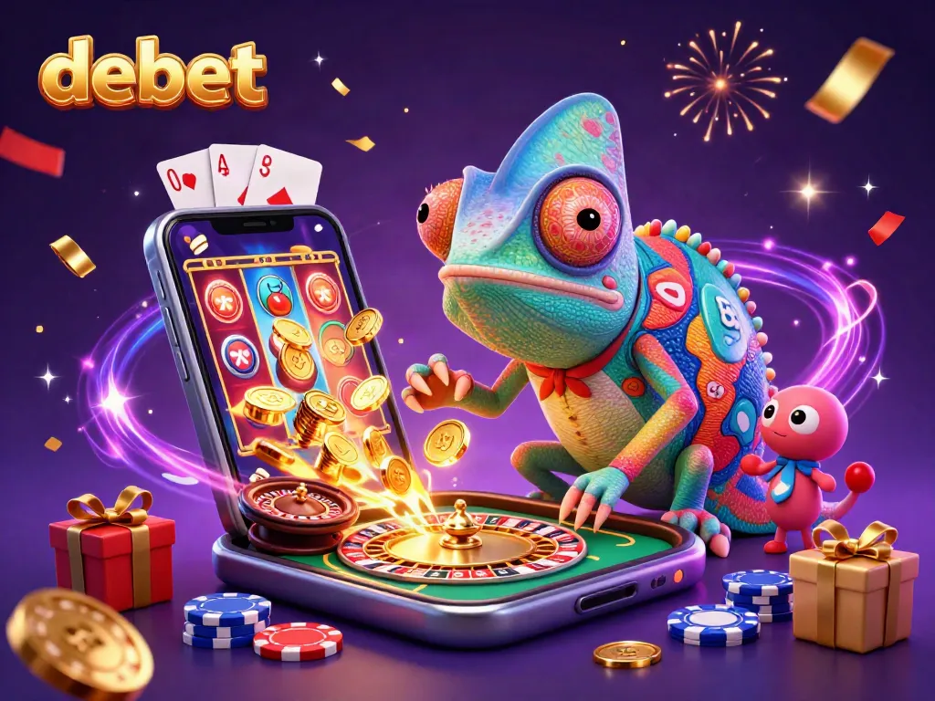 Experience excitement with debet as players spin slots and win big in a vibrant casino.