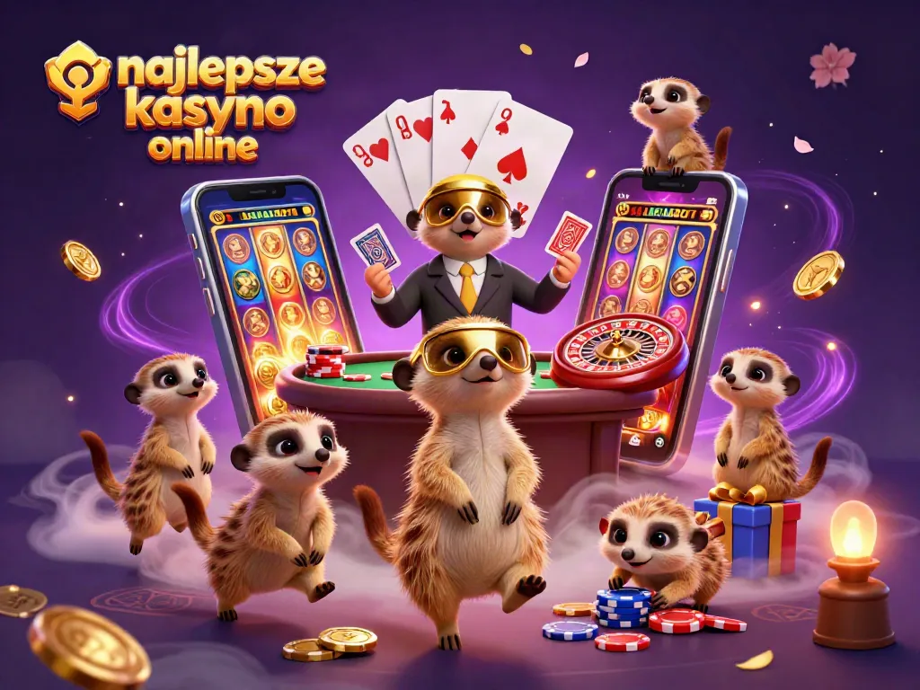 Experience the thrilling action at najlepsze kasyno online with colorful slot games, chips, and vibrant casino elements.
