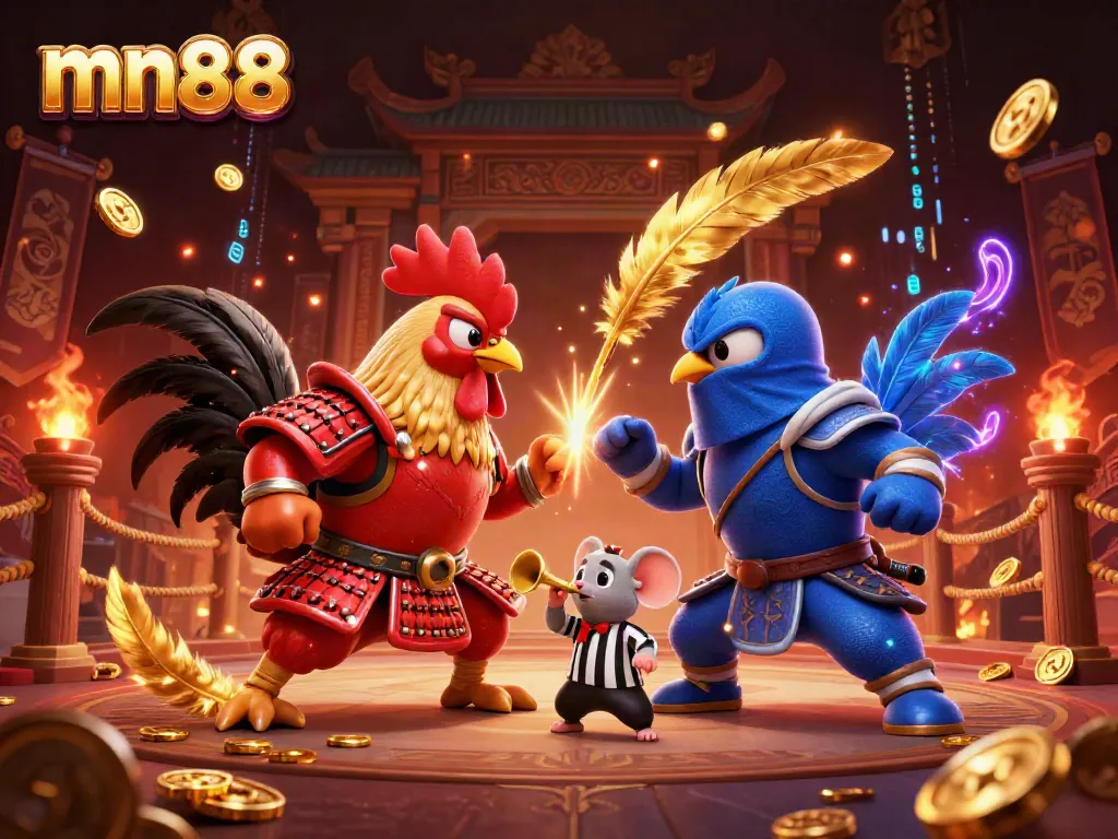 Experience thrilling gambling with mn88's energetic roosters clashing in an epic arena.
