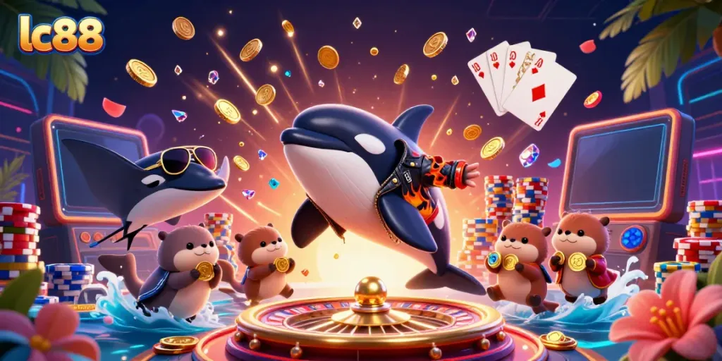 Experience immersive lc88 gaming with vibrant characters and dynamic casino elements.