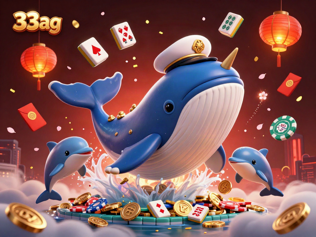 Engage with the exciting world of 33ag as a whale captain navigates a treasure sea of coins.