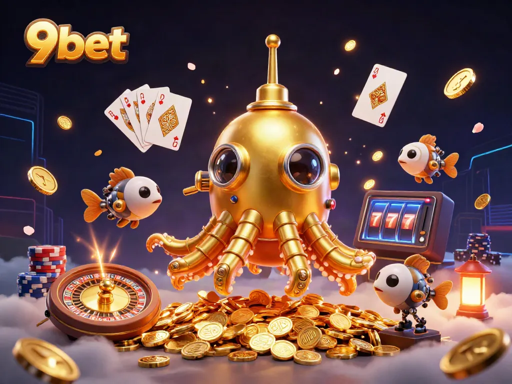 Experience thrilling wins with 9bet as the golden kraken surfaces through a sea of coins.